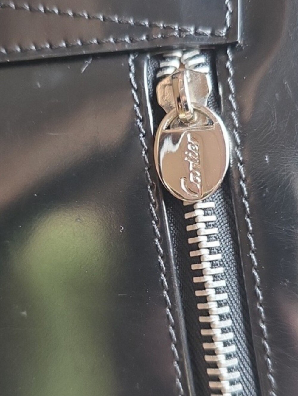 Cartier Black Leather Backpack with Gold Accent - Picture 5 of 15